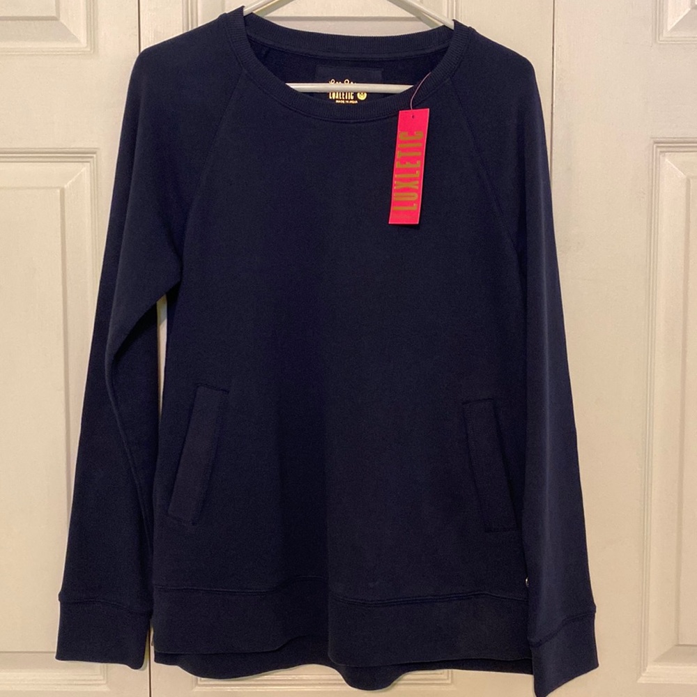 Lilly Pulitzer Beachcomber Pullover True Navy size M NWT